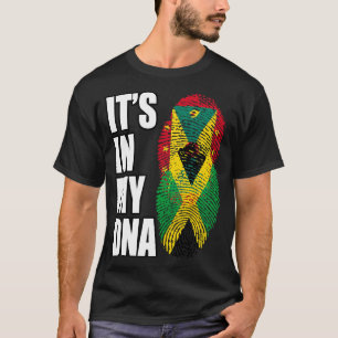 Grenadian en Jamaican Mix DNA Flag Heritage T-Shi T-shirt