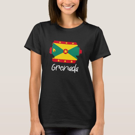 Grenadian Flag Grenada 2 T-shirt (Voorkant)