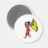 Grenadian Girl Magneet (Voorkant / Achterkant)