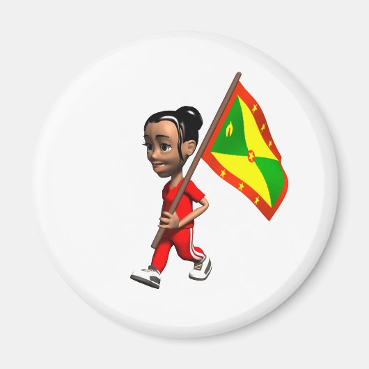 Grenadian Girl Magneet (Voorkant)