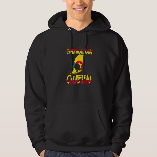 Grenadian Queen Grenada Flag Pride Afro Pride Home Hoodie (Voorkant)