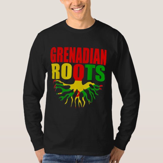 Grenadian Roots Grenada Pride Flag T-shirt (Voorkant)