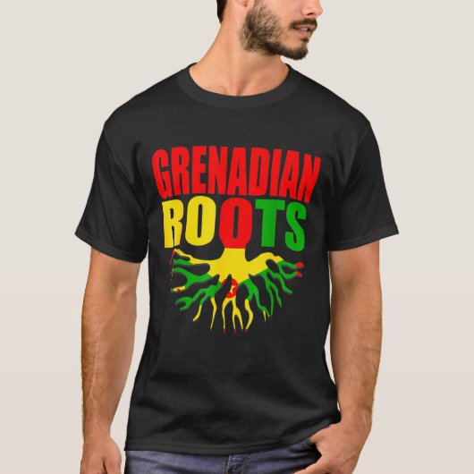 Grenadian Roots Grenada Pride Flag T-shirt (Voorkant)