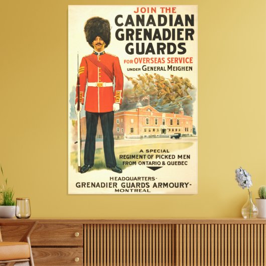 Grenadier Armory - Montreal Canvas Afdruk (Insitu (Woonkamer))
