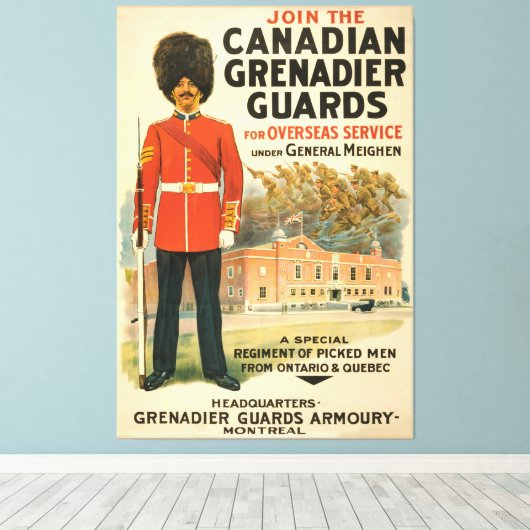 Grenadier Armory - Montreal Canvas Afdruk (Insitu (Houten vloer))