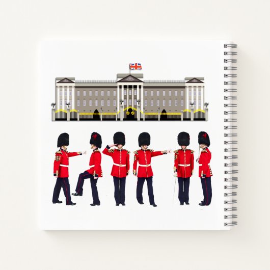 Grenadier-bewakers op parade notitieboek (Achterkant)