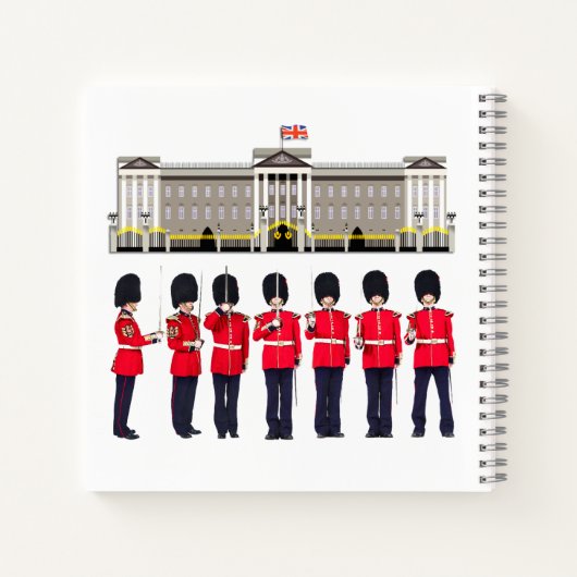 Grenadier-bewakers op parade-Notitieboek Notitieboek (Achterkant)