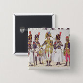 Grenadier Guards of the First Empire Vierkante Button 5,1 Cm (Voorkant /achterkant)