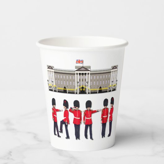 Grenadier Guards op Parade Papieren Bekers (Achterkant)