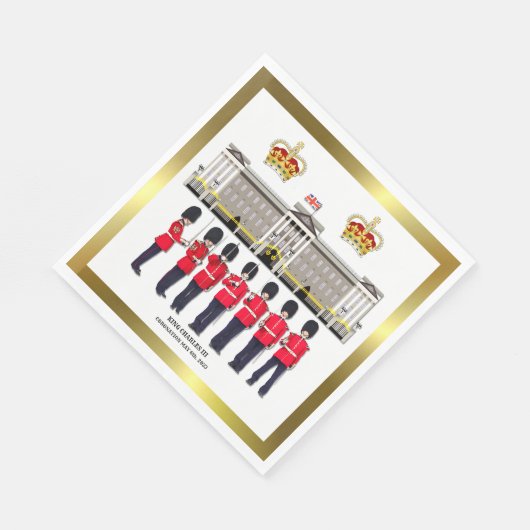 Grenadier Guards over Bord van paradepapier Servet (Hoek)