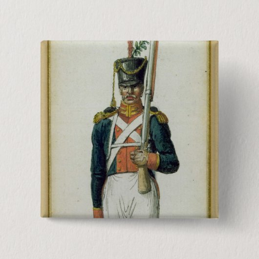 Grenadier van de Garde van Alexander I Vierkante Button 5,1 Cm (Voorkant)