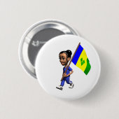 Grenadine Girl Ronde Button 5,7 Cm (Voorkant /achterkant)