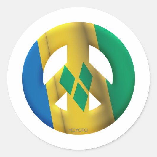 Grenadines Ronde Sticker (Voorkant)