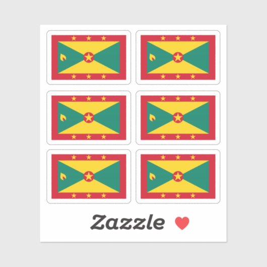 Grenadische vlag sticker (Vel)