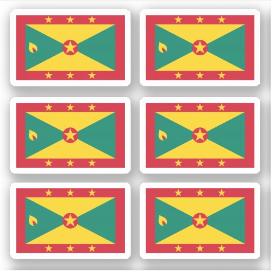 Grenadische vlag sticker (Voorkant)
