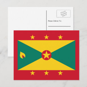 Grenadische vlag, vlag van Grenada Briefkaart