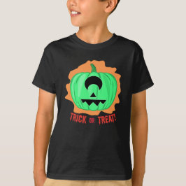 Grene Alien Eenogige Spookachtige Halloween Pompoe T-shirt