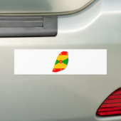 Greneda Flag Map, volledige grootte Bumpersticker (Op auto)