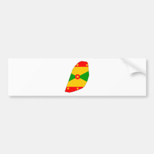 Greneda Flag Map, volledige grootte Bumpersticker