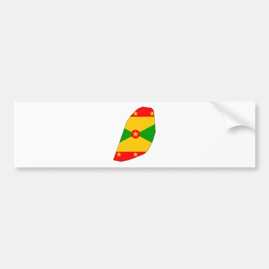 Greneda Flag Map, volledige grootte Bumpersticker (Voorkant)