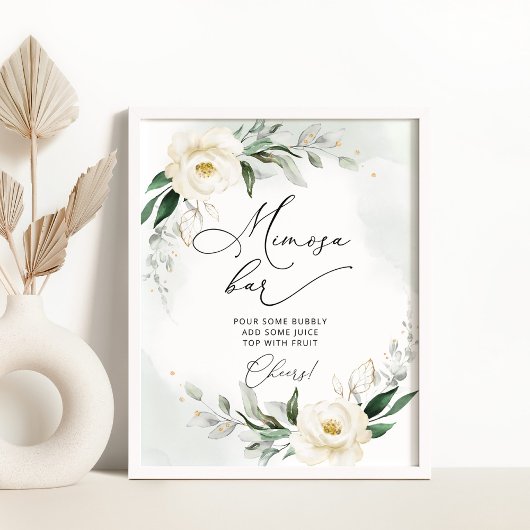 Greneery bladgoud bloem Mimosa bar Poster