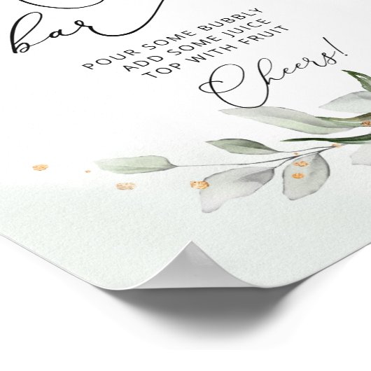 Greneery bladgoud bloem Mimosa bar Poster (Hoek)