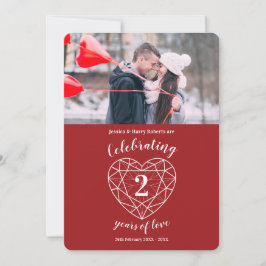 Greniet hart jubileum 2 jaar foto uitnodigingen