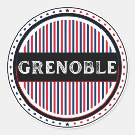 Grenoble City Pride Embleem – Franse identiteit Ronde Sticker
