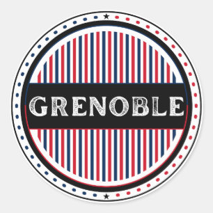 Grenoble City Pride Embleem – Franse identiteit Ronde Sticker