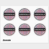 Grenoble City Pride Embleem – Franse identiteit Ronde Sticker (Vel)