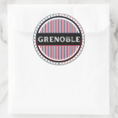 Grenoble City Pride Embleem – Franse identiteit Ronde Sticker (Tas)