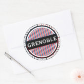 Grenoble City Pride Emblem – French Identity Ronde Sticker (Envelop)