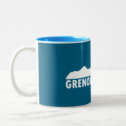 Grenoble Frankrijk alstublieft Tweekleurige Koffiemok (Links)