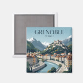 Grenoble Frankrijk Magneet (Voorkant / Achterkant)