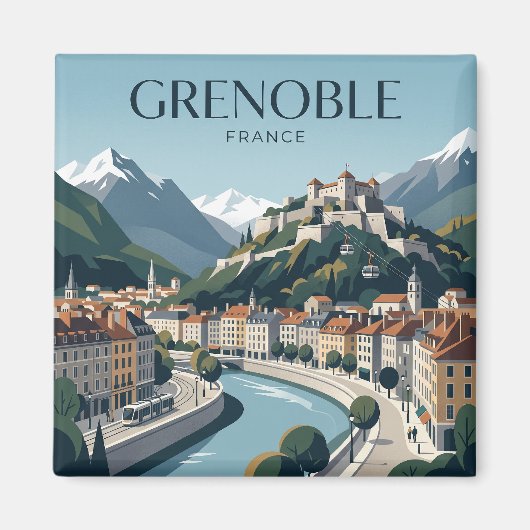 Grenoble Frankrijk Magneet (Voorkant)