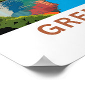 Grenoble Frankrijk Reisprint Poster (Hoek)