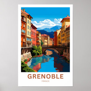 Grenoble Frankrijk Reisprint Poster