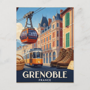 Grenoble Frankrijk Toeristische Stad Collage Briefkaart
