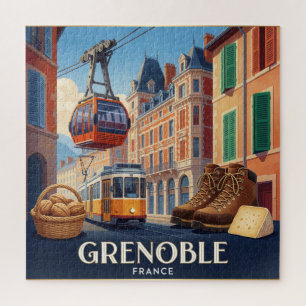 Grenoble Frankrijk Toeristische Stad Collage Legpuzzel