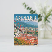 Grenoble Photo Vintage Briefkaart (Staand voorkant)