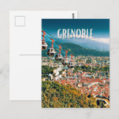Grenoble Photo Vintage Briefkaart (Voorkant / Achterkant)