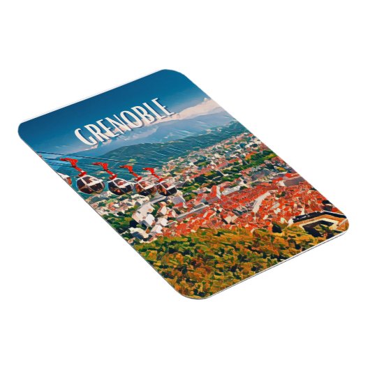 Grenoble Photo Vintage Magneet (Rechterzijde)