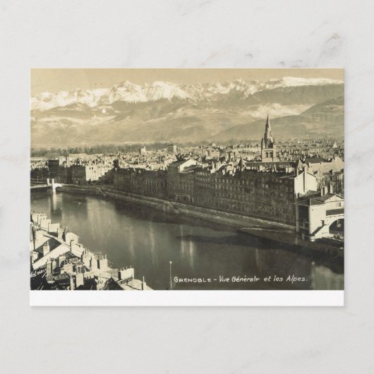 Grenoble, vue generale des alpes briefkaart (Voorkant)