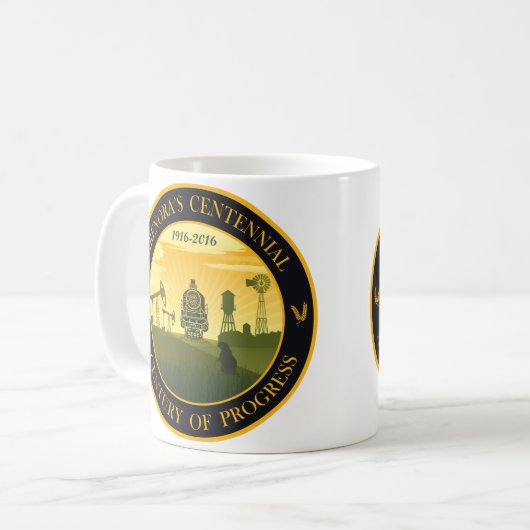 Grenora Centennial Officiële logo Mok (Voorkant links)