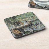 Grenouillere Renoir impressionistische schilderkun Bier Onderzetter (Linkerzijde)