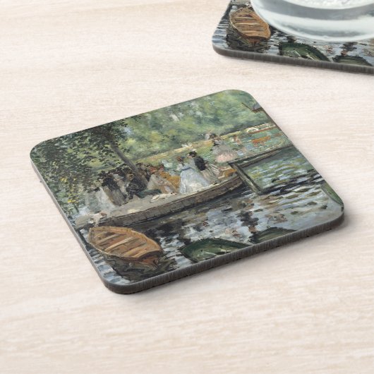 Grenouillere Renoir impressionistische schilderkun Bier Onderzetter (Linkerzijde)