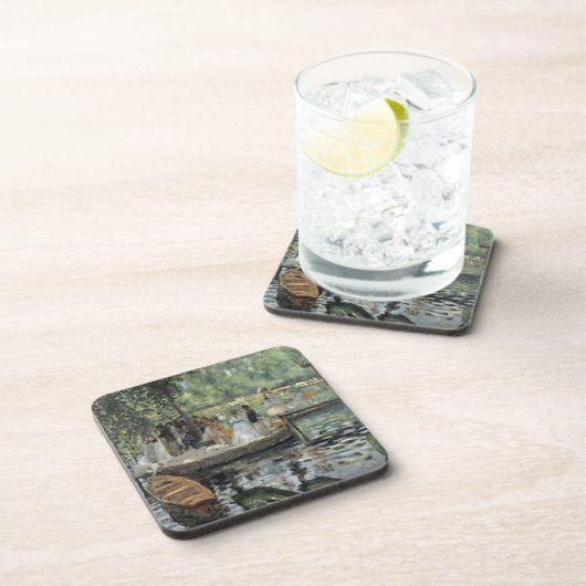 Grenouillere Renoir impressionistische schilderkun Bier Onderzetter (Rechterzijde)