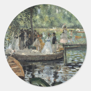 Grenouillere Renoir impressionistische schilderkun Ronde Sticker