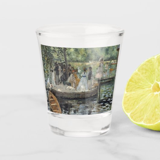 Grenouillere Renoir impressionistische schilderkun Shot Glas (Voorkant)