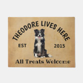 Grens Aangepast Hondenliefhebber aan Collie Deurmat (Voorkant)